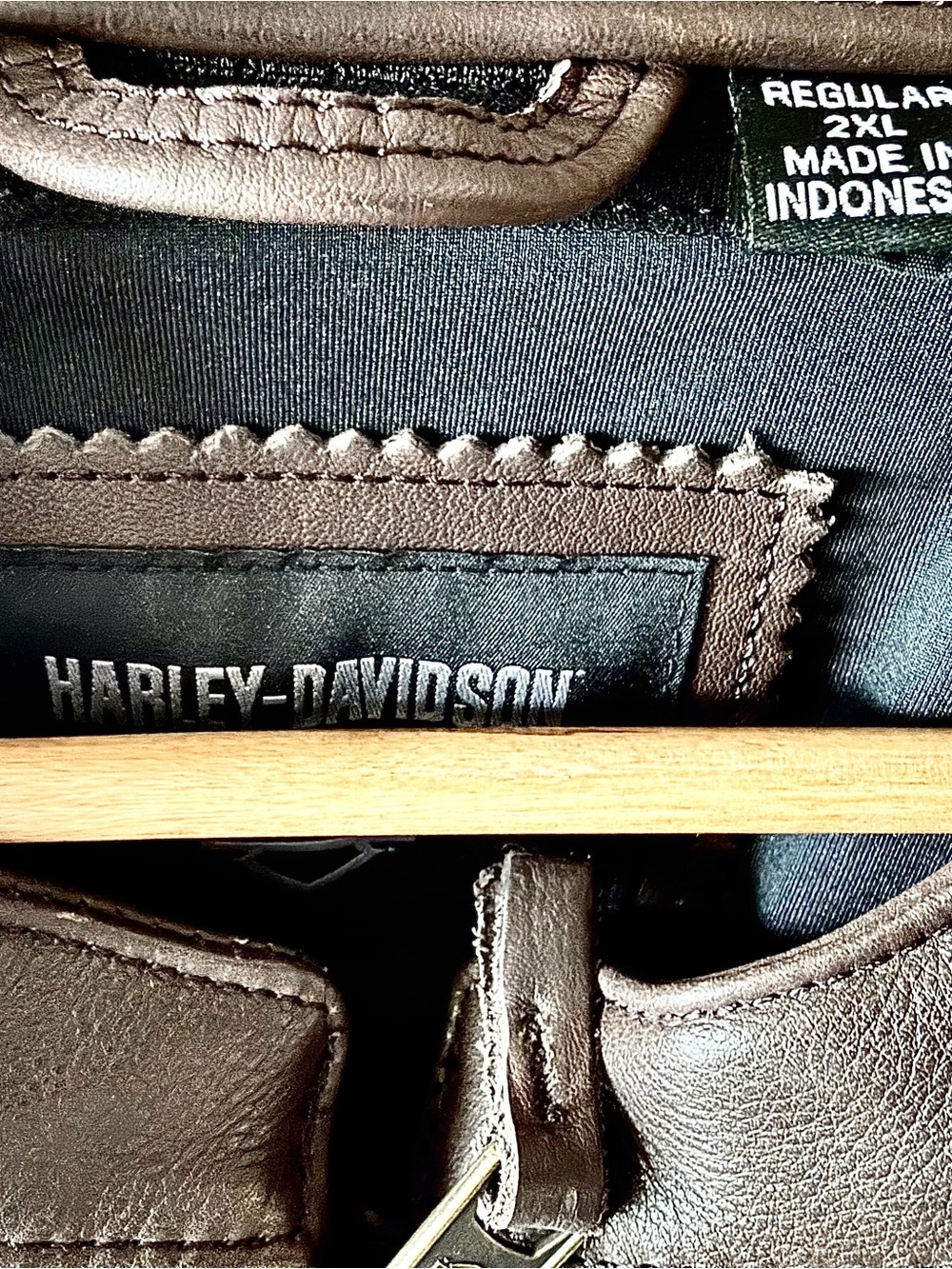 Harley-Davidson Brown and Black Leather Jacket